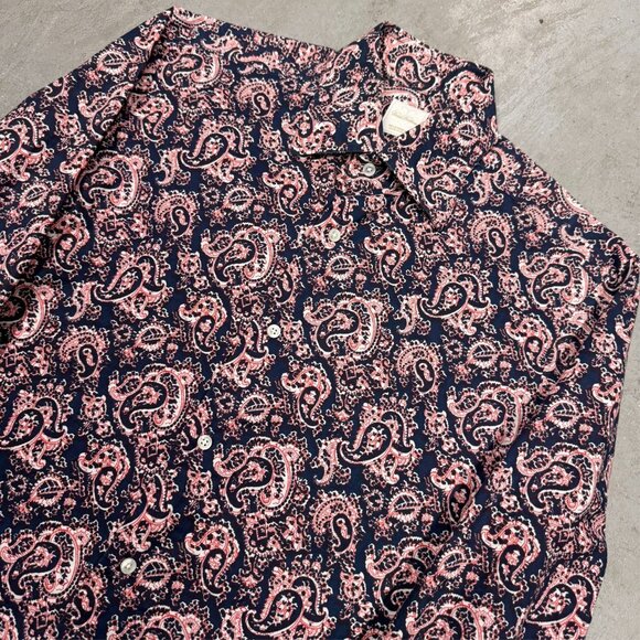 Brooks Brothers Paisley Dress Shirt Made in Italy Long Sleeve 15 1/2 Medium - Picture 2 of 8